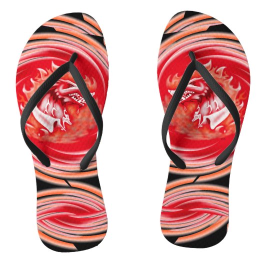 Wild Wolf Whirling zwarte teenslippers (Voetbed)
