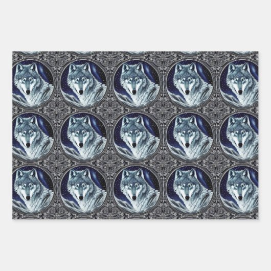 Wild Wolf Wrapping Sheets Inpakpapier Vel (Voorkant 3)
