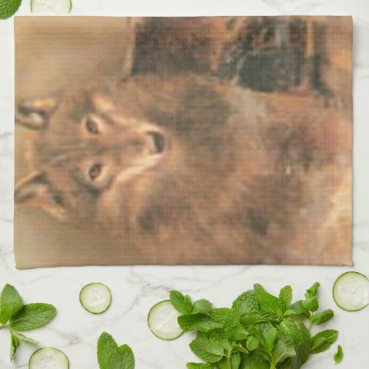 Wild Wolves keukenhanddoek (Gevouwen)