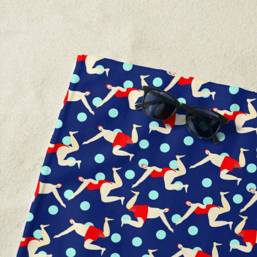 Wild Woman Wild Zwemmen Aanpasbare handdoek (In situ)