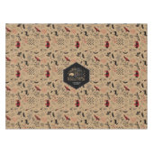 Wild Wonderful Christmas Pattern / Kraft Red ID604 Tafelkleed (Voorkant (Horizontaal))
