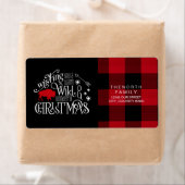 Wild Wonderful Christmas Red & Black Buffalo ID604 Etiket (Insitu)