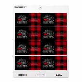 Wild Wonderful Christmas Red & Black Buffalo ID604 Etiket (Full Sheet)
