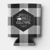 Wild Wonderful Kerstmis Black Buffalo Pset ID604 Blikjeskoeler (Voorkant)