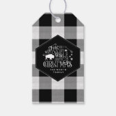 Wild Wonderful Kerstmis Black Buffalo Pset ID604 Cadeaulabel (Voorkant)