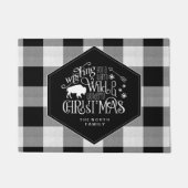 Wild Wonderful Kerstmis Black Buffalo Pset ID604 Deurmat (Voorkant)