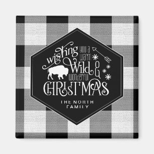 Wild Wonderful Kerstmis Black Buffalo Pset ID604 Magneet