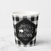 Wild Wonderful Kerstmis Black Buffalo Pset ID604 Papieren Bekers (Achterkant)