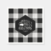 Wild Wonderful Kerstmis Black Buffalo Pset ID604 Servet (Voorkant)