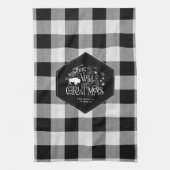 Wild Wonderful Kerstmis Black Buffalo Pset ID604 Theedoek (Verticaal)