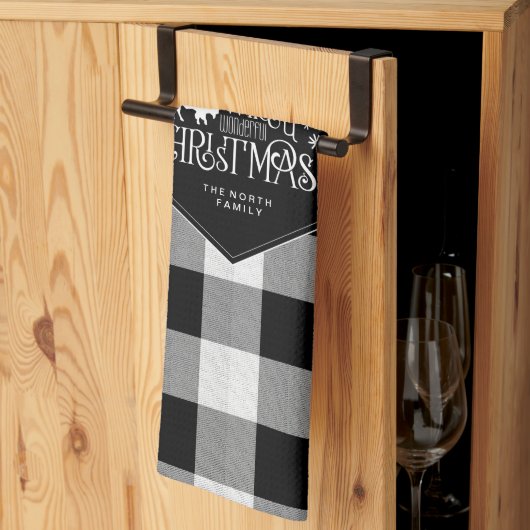 Wild Wonderful Kerstmis Black Buffalo Pset ID604 Theedoek (Derde Gevouwen)