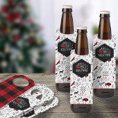 Wild Wonderful Kerstpatroon/Plaid ID604 Flessenhanger