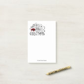 Wild Wonderful Kerstroodbruin Pset ID604 Post-it® Notes (Op bureau)