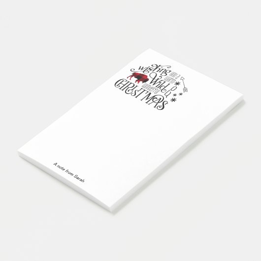 Wild Wonderful Kerstroodbruin Pset ID604 Post-it® Notes (Schuin)