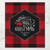 Wild Wonderful Kerstroodbruin Pset ID604 Wijn Etiket (Enkel label)