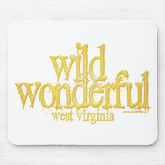 Wild Wonderful West Virginia-Yellow Muismat (Voorkant)