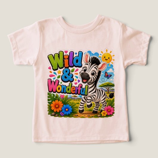 Wild & Wonderful Zebra | Leuke Safari Dier Ontwerp (Design voorkant)