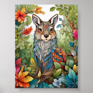 Wild Wonders: Harmonie in Natuur Kleurend Poster