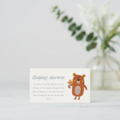 Wild Woodland Animals Display Douche Baby shower Informatiekaartje (Staand voorkant)