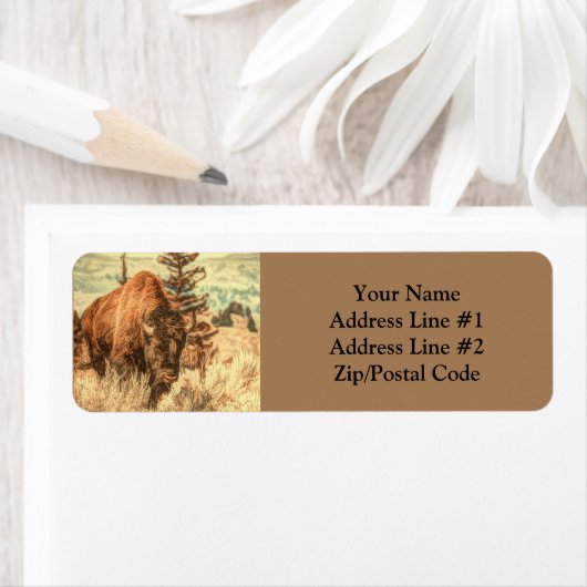 Wild Woodland Bison Etiket (Insitu)