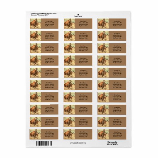 Wild Woodland Bison Etiket (Full Sheet)