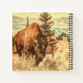 Wild Woodland Bison Notitieboek (Achterkant)