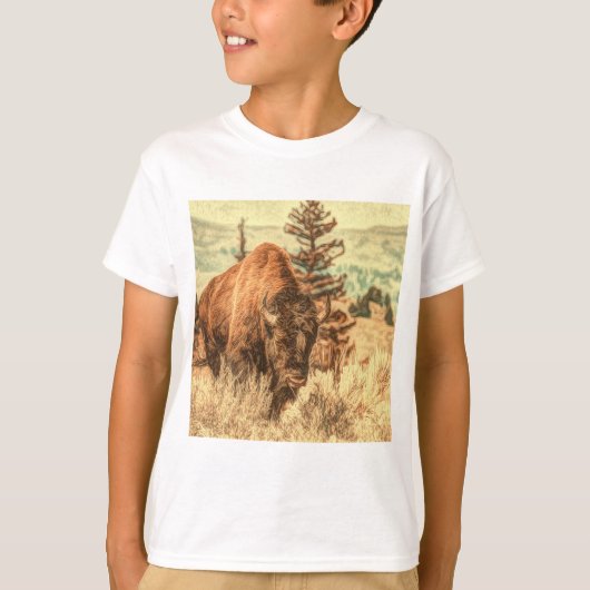 Wild Woodland Bison T-shirt (Voorkant)