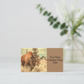 Wild Woodland Bison Visitekaartje (Staand voorkant)