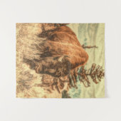 Wild Woodland Bison Wandkleed (Voorkant (horizontaal))