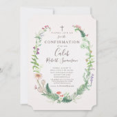 Wild Woodland Flowers bevestiging uitnodiging (Voorkant)