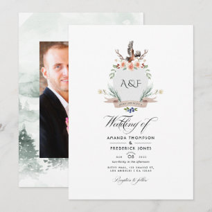 Wild Woodland Laurel Crest Wedding Foto Kaart