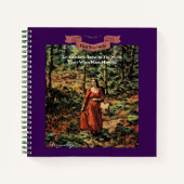 Wild Woodland Woman Love Quote PurpleGreen Journal Notitieboek (Voorkant)