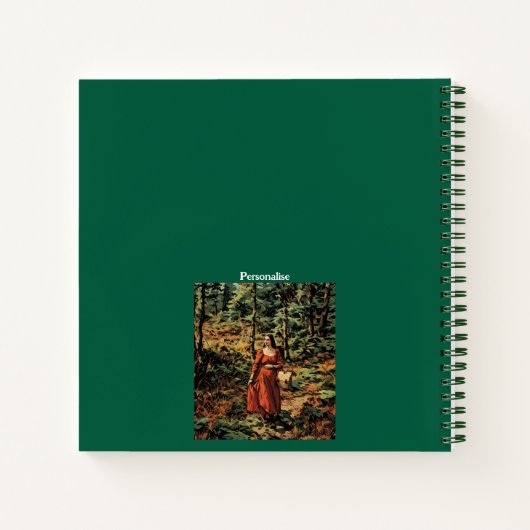 Wild Woodland Woman Love Quote PurpleGreen Journal Notitieboek (Achterkant)