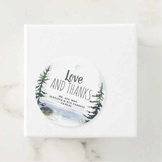 Wild Woodsy Natuur Liefde en Bedankt Bruiloft Bedankjes Labels (In situ)