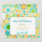 Wild World Cute Bugs Party Kaart (Voorkant / Achterkant)