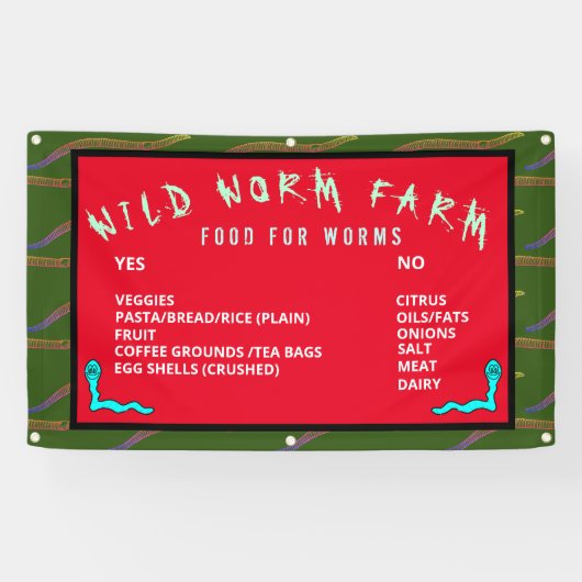 WILD WORM BOERDERIJ FEEDING INSTRUCTION BANNER (Horizontaal)