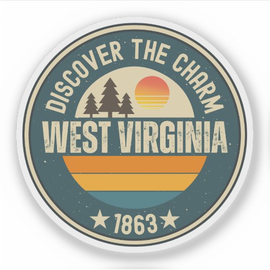 Wild WV - Mountain State Souvenir Sticker (Voorkant)