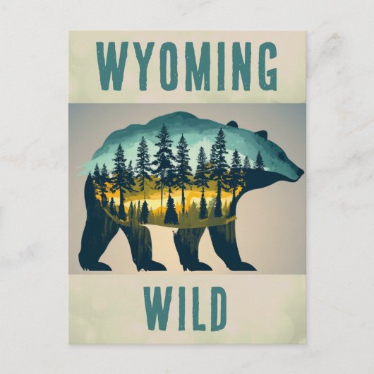  Wild Wyoming Beer Reizen Briefkaart (Voorkant)