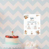 Wild Year One Milestones Poster met dierentuindier