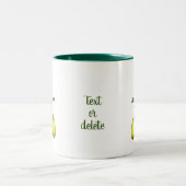 Wild Yellow Lady Slipper Flower Personalized Tweekleurige Koffiemok (Center)