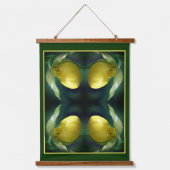 Wild Yellow Lady Slipper Orchidee Flower Abstract Hangend Wandkleed (Voorkant)