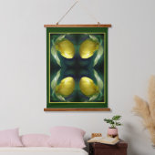 Wild Yellow Lady Slipper Orchidee Flower Abstract Hangend Wandkleed (Slaapkamer)