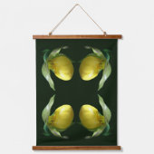 Wild Yellow Lady Slipper Orchidee Flower Abstract Hangend Wandkleed (Voorkant)