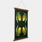 Wild Yellow Lady Slipper Orchidee Flower Abstract Hangend Wandkleed (Gebogen)