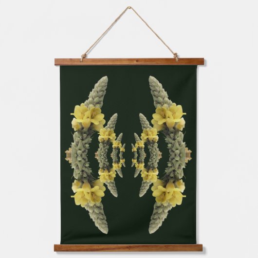Wild Yellow Mullein Flower Abstract Hangend Wandkleed (Voorkant)