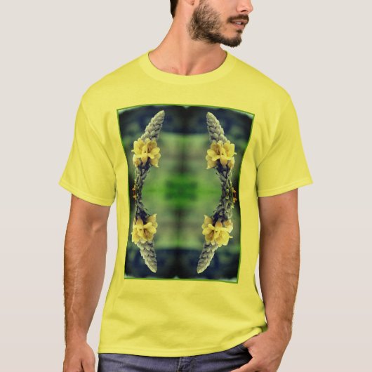 Wild Yellow Mullein Flower Abstract T-shirt (Voorkant)