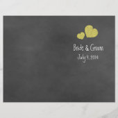 Wild Yellow Roses Chalkboard Folded Programme (Voorkant)