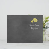 Wild Yellow Roses Chalkboard Folded Programme (Staand voorkant)