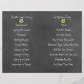 Wild Yellow Roses Chalkboard Folded Programme (Achterkant)