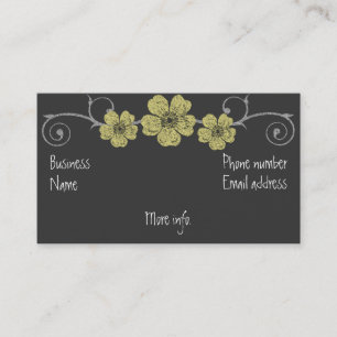 Wild Yellow Roses krijtbord Visitekaartje